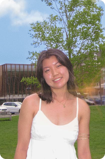 Rachael smiling outdoors